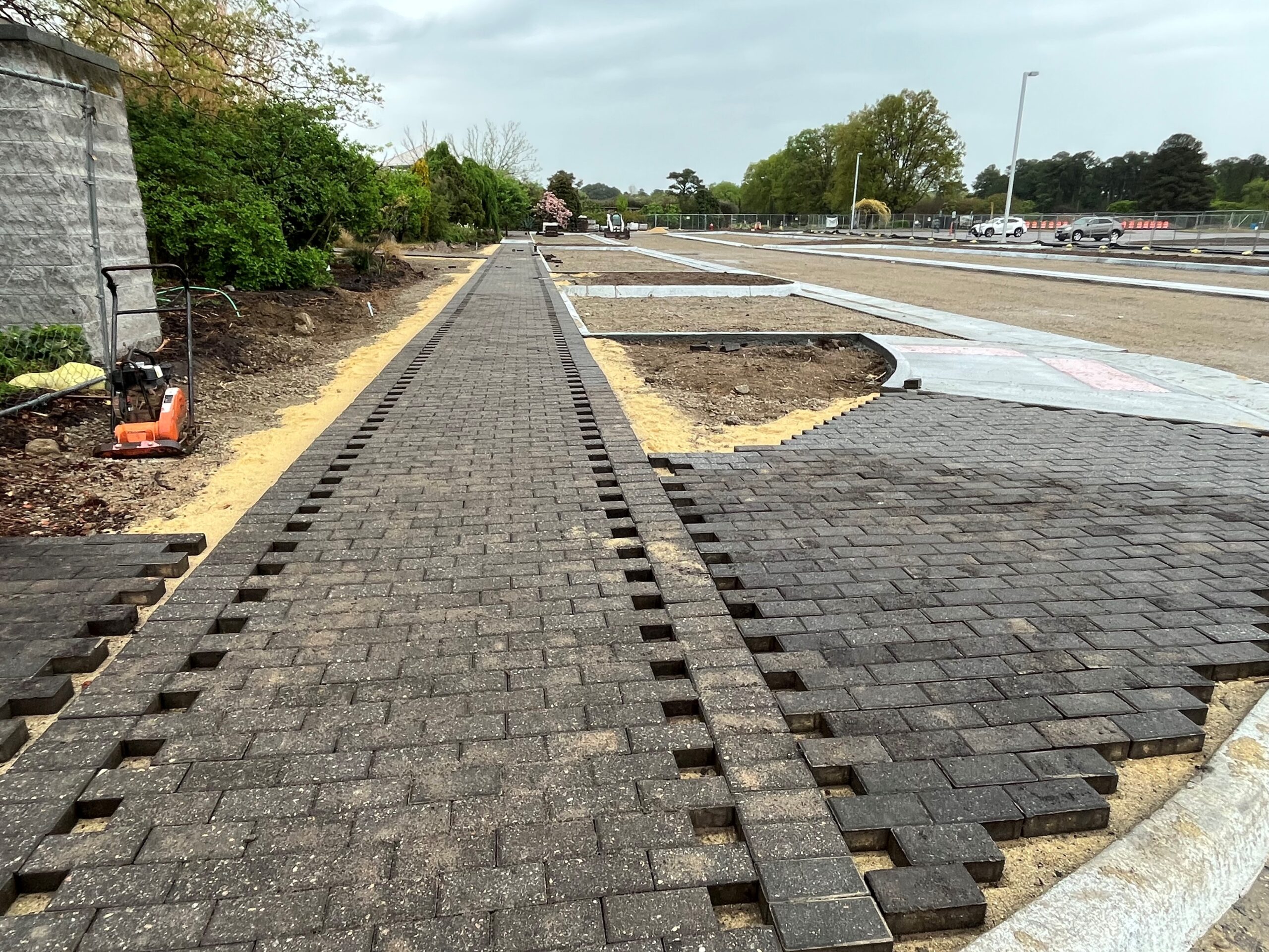 brick walkway near BH