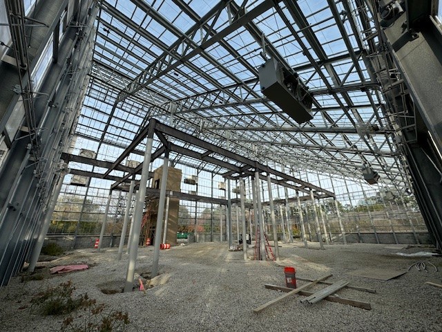 Photo: Tropical biome in the Perry Conservatory with views of the Skywalk